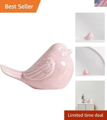 Lifelike pink ceramic - pink, bird